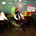 IMOLA, ITALY - APRIL 23: (L-R) Haas F1 Team Principal Guenther Steiner, Jost Capito, CEO of Williams F1 and Mike Krack, Team Principal of the Aston Martin F1 Team attend the Team Principals Press Conference prior to practice ahead of the F1 Grand Prix of Emilia Romagna at Autodromo Enzo e Dino Ferrari on April 23, 2022 in Imola, Italy. (Photo by Clive Mason/Getty Images)