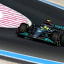 LE CASTELLET, FRANCE - JULY 22: Lewis Hamilton of Great Britain driving the (44) Mercedes AMG Petronas F1 Team W13 on track during practice ahead of the F1 Grand Prix of France at Circuit Paul Ricard on July 22, 2022 in Le Castellet, France. (Photo by Dan Mullan/Getty Images)