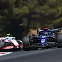 LE CASTELLET, FRANCE - JULY 24: Alexander Albon of Thailand driving the (23) Williams FW44 Mercedes leads Mick Schumacher of Germany driving the (47) Haas F1 VF-22 Ferrari during the F1 Grand Prix of France at Circuit Paul Ricard on July 24, 2022 in Le Castellet, France. (Photo by Clive Rose/Getty Images)