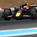 LE CASTELLET, FRANCE - JULY 24: Sergio Perez of Mexico driving the (11) Oracle Red Bull Racing RB18 on track during the F1 Grand Prix of France at Circuit Paul Ricard on July 24, 2022 in Le Castellet, France. (Photo by Bryn Lennon - Formula 1/Formula 1 via Getty Images)