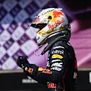 LE CASTELLET, FRANCE - JULY 24: Race winner Max Verstappen of the Netherlands and Oracle Red Bull Racing celebrates in parc ferme during the F1 Grand Prix of France at Circuit Paul Ricard on July 24, 2022 in Le Castellet, France. (Photo by Dan Mullan/Getty Images)