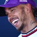 LE CASTELLET, FRANCE - JULY 24: Second placed Lewis Hamilton of Great Britain and Mercedes talks to the media after the F1 Grand Prix of France at Circuit Paul Ricard on July 24, 2022 in Le Castellet, France. (Photo by Clive Rose/Getty Images)