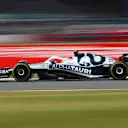 NORTHAMPTON, ENGLAND - JULY 01: Yuki Tsunoda of Japan driving the (22) Scuderia AlphaTauri AT03 during practice ahead of the F1 Grand Prix of Great Britain at Silverstone on July 01, 2022 in Northampton, England. (Photo by Dan Mullan - Formula 1/Formula 1 via Getty Images)