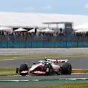 NORTHAMPTON, ENGLAND - JULY 01: Mick Schumacher of Germany driving the (47) Haas F1 VF-22 Ferrari on track during practice ahead of the F1 Grand Prix of Great Britain at Silverstone on July 01, 2022 in Northampton, England. (Photo by Rudy Carezzevoli - Formula 1/Formula 1 via Getty Images)
