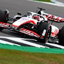NORTHAMPTON, ENGLAND - JULY 01: Kevin Magnussen of Denmark driving the (20) Haas F1 VF-22 Ferrari on track during practice ahead of the F1 Grand Prix of Great Britain at Silverstone on July 01, 2022 in Northampton, England. (Photo by Mark Thompson/Getty Images)