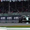 NORTHAMPTON, ENGLAND - JULY 02: Lance Stroll of Canada driving the (18) Aston Martin AMR22 Mercedes on track during final practice ahead of the F1 Grand Prix of Great Britain at Silverstone on July 02, 2022 in Northampton, England. (Photo by Rudy Carezzevoli - Formula 1/Formula 1 via Getty Images)