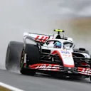 NORTHAMPTON, ENGLAND - JULY 02: Mick Schumacher of Germany driving the (47) Haas F1 VF-22 Ferrari on track during qualifying ahead of the F1 Grand Prix of Great Britain at Silverstone on July 02, 2022 in Northampton, England. (Photo by Clive Rose/Getty Images)