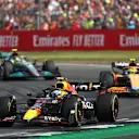 NORTHAMPTON, ENGLAND - JULY 03: Sergio Perez of Mexico driving the (11) Oracle Red Bull Racing RB18 during the F1 Grand Prix of Great Britain at Silverstone on July 03, 2022 in Northampton, England. (Photo by Bryn Lennon - Formula 1/Formula 1 via Getty Images)