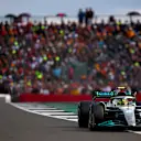 NORTHAMPTON, ENGLAND - JULY 03: Lewis Hamilton of Great Britain driving the (44) Mercedes AMG Petronas F1 Team W13 on track during the F1 Grand Prix of Great Britain at Silverstone on July 03, 2022 in Northampton, England. (Photo by Joe Portlock - Formula 1/Formula 1 via Getty Images)
