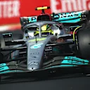 BUDAPEST, HUNGARY - JULY 29: Lewis Hamilton of Great Britain driving the (44) Mercedes AMG Petronas F1 Team W13 on track during practice ahead of the F1 Grand Prix of Hungary at Hungaroring on July 29, 2022 in Budapest, Hungary. (Photo by Joe Portlock - Formula 1/Formula 1 via Getty Images)