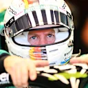 BUDAPEST, HUNGARY - JULY 29: Sebastian Vettel of Germany and Aston Martin F1 Team prepares to drive in the garage during practice ahead of the F1 Grand Prix of Hungary at Hungaroring on July 29, 2022 in Budapest, Hungary. (Photo by Dan Mullan/Getty Images)