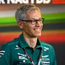 BUDAPEST, HUNGARY - JULY 30: Mike Krack, Team Principal of the Aston Martin F1 Team attends the Team Principals Press Conference prior to final practice ahead of the F1 Grand Prix of Hungary at Hungaroring on July 30, 2022 in Budapest, Hungary. (Photo by Dan Mullan/Getty Images)