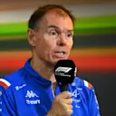 BUDAPEST, HUNGARY - JULY 30: Alan Permane, Sporting Director at Alpine F1 attends the Team Principals Press Conference prior to final practice ahead of the F1 Grand Prix of Hungary at Hungaroring on July 30, 2022 in Budapest, Hungary. (Photo by Dan Mullan/Getty Images)