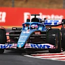 BUDAPEST, HUNGARY - JULY 30: Fernando Alonso of Spain driving the (14) Alpine F1 A522 Renault on track during final practice ahead of the F1 Grand Prix of Hungary at Hungaroring on July 30, 2022 in Budapest, Hungary. (Photo by Francois Nel/Getty Images)