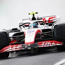 BUDAPEST, HUNGARY - JULY 30: Mick Schumacher of Germany driving the (47) Haas F1 VF-22 Ferrari on track during final practice ahead of the F1 Grand Prix of Hungary at Hungaroring on July 30, 2022 in Budapest, Hungary. (Photo by Joe Portlock - Formula 1/Formula 1 via Getty Images)