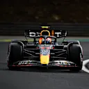 BUDAPEST, HUNGARY - JULY 30: Sergio Perez of Mexico driving the (11) Oracle Red Bull Racing RB18 on track during qualifying ahead of the F1 Grand Prix of Hungary at Hungaroring on July 30, 2022 in Budapest, Hungary. (Photo by Rudy Carezzevoli - Formula 1/Formula 1 via Getty Images)