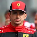 BUDAPEST, HUNGARY - JULY 30: Third placed qualifier Charles Leclerc of Monaco and Ferrari looks on in parc ferme during qualifying ahead of the F1 Grand Prix of Hungary at Hungaroring on July 30, 2022 in Budapest, Hungary. (Photo by Bryn Lennon - Formula 1/Formula 1 via Getty Images)