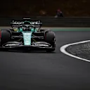 BUDAPEST, HUNGARY - JULY 30: Lance Stroll of Canada driving the (18) Aston Martin AMR22 Mercedes on track during qualifying ahead of the F1 Grand Prix of Hungary at Hungaroring on July 30, 2022 in Budapest, Hungary. (Photo by Rudy Carezzevoli - Formula 1/Formula 1 via Getty Images)