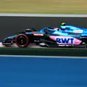 BUDAPEST, HUNGARY - JULY 30: Esteban Ocon of France driving the (31) Alpine F1 A522 Renault on track during qualifying ahead of the F1 Grand Prix of Hungary at Hungaroring on July 30, 2022 in Budapest, Hungary. (Photo by Bryn Lennon - Formula 1/Formula 1 via Getty Images)