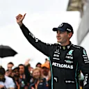 BUDAPEST, HUNGARY - JULY 31: Third placed George Russell of Great Britain and Mercedes celebrates in parc ferme during the F1 Grand Prix of Hungary at Hungaroring on July 31, 2022 in Budapest, Hungary. (Photo by Dan Mullan/Getty Images)