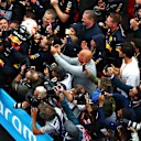 BUDAPEST, HUNGARY - JULY 31: Race winner Max Verstappen of the Netherlands and Oracle Red Bull Racing celebrates in parc ferme during the F1 Grand Prix of Hungary at Hungaroring on July 31, 2022 in Budapest, Hungary. (Photo by Joe Portlock - Formula 1/Formula 1 via Getty Images)
