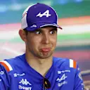BUDAPEST, HUNGARY - JULY 28: Esteban Ocon of France and Alpine F1 looks on in the Drivers Press Conference during previews ahead of the F1 Grand Prix of Hungary at Hungaroring on July 28, 2022 in Budapest, Hungary. (Photo by Bryn Lennon/Getty Images)