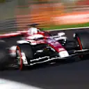 MONZA, ITALY - SEPTEMBER 09: Valtteri Bottas of Finland driving the (77) Alfa Romeo F1 C42 Ferrari on track during practice ahead of the F1 Grand Prix of Italy at Autodromo Nazionale Monza on September 09, 2022 in Monza, Italy. (Photo by Mark Thompson/Getty Images)