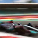 MONZA, ITALY - SEPTEMBER 09: George Russell of Great Britain driving the (63) Mercedes AMG Petronas F1 Team W13 on track during practice ahead of the F1 Grand Prix of Italy at Autodromo Nazionale Monza on September 09, 2022 in Monza, Italy. (Photo by Bryn Lennon - Formula 1/Formula 1 via Getty Images)