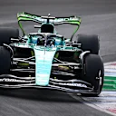 MONZA, ITALY - SEPTEMBER 09: Lance Stroll of Canada driving the (18) Aston Martin AMR22 Mercedes on track during practice ahead of the F1 Grand Prix of Italy at Autodromo Nazionale Monza on September 09, 2022 in Monza, Italy. (Photo by Clive Mason/Getty Images)