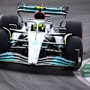 MONZA, ITALY - SEPTEMBER 09: Lewis Hamilton of Great Britain driving the (44) Mercedes AMG Petronas F1 Team W13 on track during practice ahead of the F1 Grand Prix of Italy at Autodromo Nazionale Monza on September 09, 2022 in Monza, Italy. (Photo by Clive Mason/Getty Images)