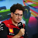 MONZA, ITALY - SEPTEMBER 10: Scuderia Ferrari Team Principal Mattia Binotto attends the Team Principals Press Conference prior to final practice ahead of the F1 Grand Prix of Italy at Autodromo Nazionale Monza on September 10, 2022 in Monza, Italy. (Photo by Dan Mullan/Getty Images)