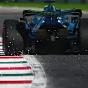 MONZA, ITALY - SEPTEMBER 10: Lance Stroll of Canada driving the (18) Aston Martin AMR22 Mercedes on track during qualifying ahead of the F1 Grand Prix of Italy at Autodromo Nazionale Monza on September 10, 2022 in Monza, Italy. (Photo by Clive Mason/Getty Images)
