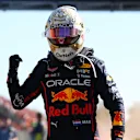 MONZA, ITALY - SEPTEMBER 11: Race winner Max Verstappen of the Netherlands and Oracle Red Bull Racing celebrates in parc ferme during the F1 Grand Prix of Italy at Autodromo Nazionale Monza on September 11, 2022 in Monza, Italy. (Photo by Dan Istitene - Formula 1/Formula 1 via Getty Images)