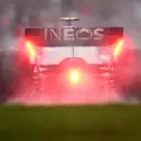 SUZUKA, JAPAN - OCTOBER 07: Lewis Hamilton of Great Britain driving the (44) Mercedes AMG Petronas F1 Team W13 on track during practice ahead of the F1 Grand Prix of Japan at Suzuka International Racing Course on October 07, 2022 in Suzuka, Japan. (Photo by Clive Mason/Getty Images)