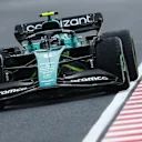 SUZUKA, JAPAN - OCTOBER 07: Sebastian Vettel of Germany driving the (5) Aston Martin AMR22 Mercedes on track during practice ahead of the F1 Grand Prix of Japan at Suzuka International Racing Course on October 07, 2022 in Suzuka, Japan. (Photo by Clive Rose/Getty Images)