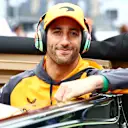 SUZUKA, JAPAN - OCTOBER 09: Daniel Ricciardo of Australia and McLaren looks on from the drivers parade prior to the F1 Grand Prix of Japan at Suzuka International Racing Course on October 09, 2022 in Suzuka, Japan. (Photo by Mark Thompson/Getty Images )