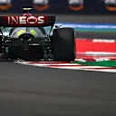 MEXICO CITY, MEXICO - OCTOBER 28: Lewis Hamilton of Great Britain driving the (44) Mercedes AMG Petronas F1 Team W13 otn during practice ahead of the F1 Grand Prix of Mexico at Autodromo Hermanos Rodriguez on October 28, 2022 in Mexico City, Mexico. (Photo by Clive Mason - Formula 1/Formula 1 via Getty Images)