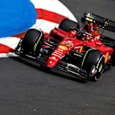 MEXICO CITY, MEXICO - OCTOBER 28: Carlos Sainz of Spain driving (55) the Ferrari F1-75 on track during practice ahead of the F1 Grand Prix of Mexico at Autodromo Hermanos Rodriguez on October 28, 2022 in Mexico City, Mexico. (Photo by Chris Graythen/Getty Images)