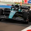 MEXICO CITY, MEXICO - OCTOBER 28: Sebastian Vettel of Germany driving the (5) Aston Martin AMR22 Mercedes on track during practice ahead of the F1 Grand Prix of Mexico at Autodromo Hermanos Rodriguez on October 28, 2022 in Mexico City, Mexico. (Photo by Chris Graythen/Getty Images)
