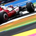 MEXICO CITY, MEXICO - OCTOBER 28: Zhou Guanyu of China driving the (24) Alfa Romeo F1 C42 Ferrari on track during practice ahead of the F1 Grand Prix of Mexico at Autodromo Hermanos Rodriguez on October 28, 2022 in Mexico City, Mexico. (Photo by Dan Istitene - Formula 1/Formula 1 via Getty Images)