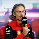 MEXICO CITY, MEXICO - OCTOBER 29: Laurent Mekies, Scuderia Ferrari Sporting Director attends the Team Principals Press Conference prior to final practice ahead of the F1 Grand Prix of Mexico at Autodromo Hermanos Rodriguez on October 29, 2022 in Mexico City, Mexico. (Photo by Chris Graythen/Getty Images)