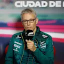 MEXICO CITY, MEXICO - OCTOBER 29: Mike Krack, Team Principal of the Aston Martin F1 Team attends the Team Principals Press Conference prior to final practice ahead of the F1 Grand Prix of Mexico at Autodromo Hermanos Rodriguez on October 29, 2022 in Mexico City, Mexico. (Photo by Chris Graythen/Getty Images)