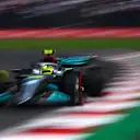 MEXICO CITY, MEXICO - OCTOBER 29: Lewis Hamilton of Great Britain driving the (44) Mercedes AMG Petronas F1 Team W13 on track during final practice ahead of the F1 Grand Prix of Mexico at Autodromo Hermanos Rodriguez on October 29, 2022 in Mexico City, Mexico. (Photo by Clive Mason - Formula 1/Formula 1 via Getty Images)