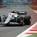 MEXICO CITY, MEXICO - OCTOBER 30: Yuki Tsunoda of Japan driving the (22) Scuderia AlphaTauri AT03 on track during the F1 Grand Prix of Mexico at Autodromo Hermanos Rodriguez on October 30, 2022 in Mexico City, Mexico. (Photo by Peter Fox/Getty Images )