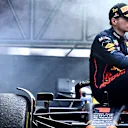 MEXICO CITY, MEXICO - OCTOBER 30: Race winner Max Verstappen of the Netherlands and Oracle Red Bull Racing celebrates on the podium during the F1 Grand Prix of Mexico at Autodromo Hermanos Rodriguez on October 30, 2022 in Mexico City, Mexico. (Photo by Clive Mason - Formula 1/Formula 1 via Getty Images)