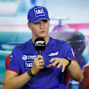 MEXICO CITY, MEXICO - OCTOBER 27: Mick Schumacher of Germany and Haas F1 attends the Drivers Press Conference during previews ahead of the F1 Grand Prix of Mexico at Autodromo Hermanos Rodriguez on October 27, 2022 in Mexico City, Mexico. (Photo by Jared C. Tilton/Getty Images)