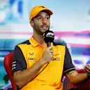 MEXICO CITY, MEXICO - OCTOBER 27: Daniel Ricciardo of Australia and McLaren attends the Drivers Press Conference during previews ahead of the F1 Grand Prix of Mexico at Autodromo Hermanos Rodriguez on October 27, 2022 in Mexico City, Mexico. (Photo by Jared C. Tilton/Getty Images)
