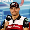 MIAMI, FLORIDA - MAY 06: Valtteri Bottas of Finland and Alfa Romeo F1 talks in the Drivers Press Conference prior to practice ahead of the F1 Grand Prix of Miami at the Miami International Autodrome on May 06, 2022 in Miami, Florida. (Photo by Jared C. Tilton/Getty Images)