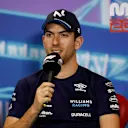MIAMI, FLORIDA - MAY 06: Nicholas Latifi of Canada and Williams talks in the Drivers Press Conference prior to practice ahead of the F1 Grand Prix of Miami at the Miami International Autodrome on May 06, 2022 in Miami, Florida. (Photo by Jared C. Tilton/Getty Images)