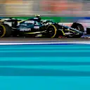 MIAMI, FLORIDA - MAY 06: Sebastian Vettel of Germany driving the (5) Aston Martin AMR22 Mercedes on track during practice ahead of the F1 Grand Prix of Miami at the Miami International Autodrome on May 06, 2022 in Miami, Florida. (Photo by Jared C. Tilton/Getty Images)